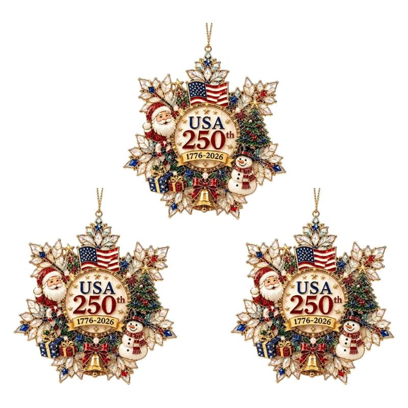 Holiday Tree Ornament Acrylic Hanging Decoration with Anniversary Theme and Character Artwork for Home Tree Display