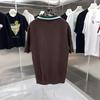Summer Unisex Color Block Striped Knit Wool Polo Shirt - Short Sleeve