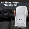 15W Wireless Car Charger with Infrared Sensor Auto Clamping Vent Mount One-Touch Rotation for Secure Fast Charging Accessories