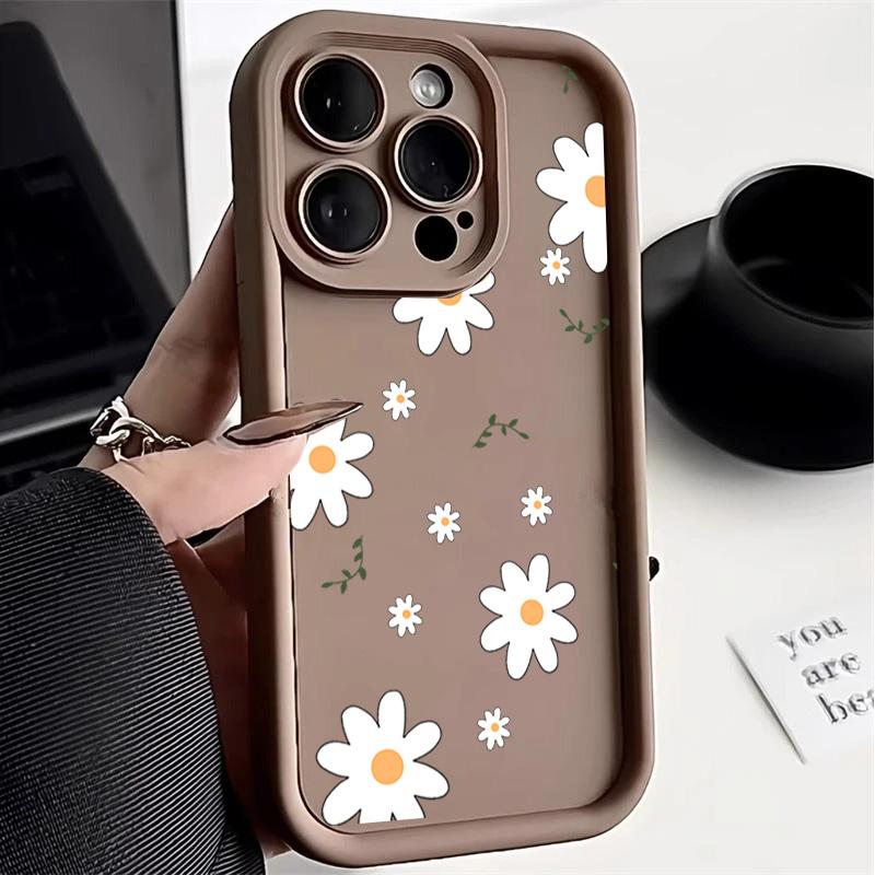 Case Cover For Realme 16 15 Pro 14 13 12 11 Plus 5G 15T C75 C71 C53 C55 GT6 GT3 Silicone Phone Casing Daisy Flowers Soft