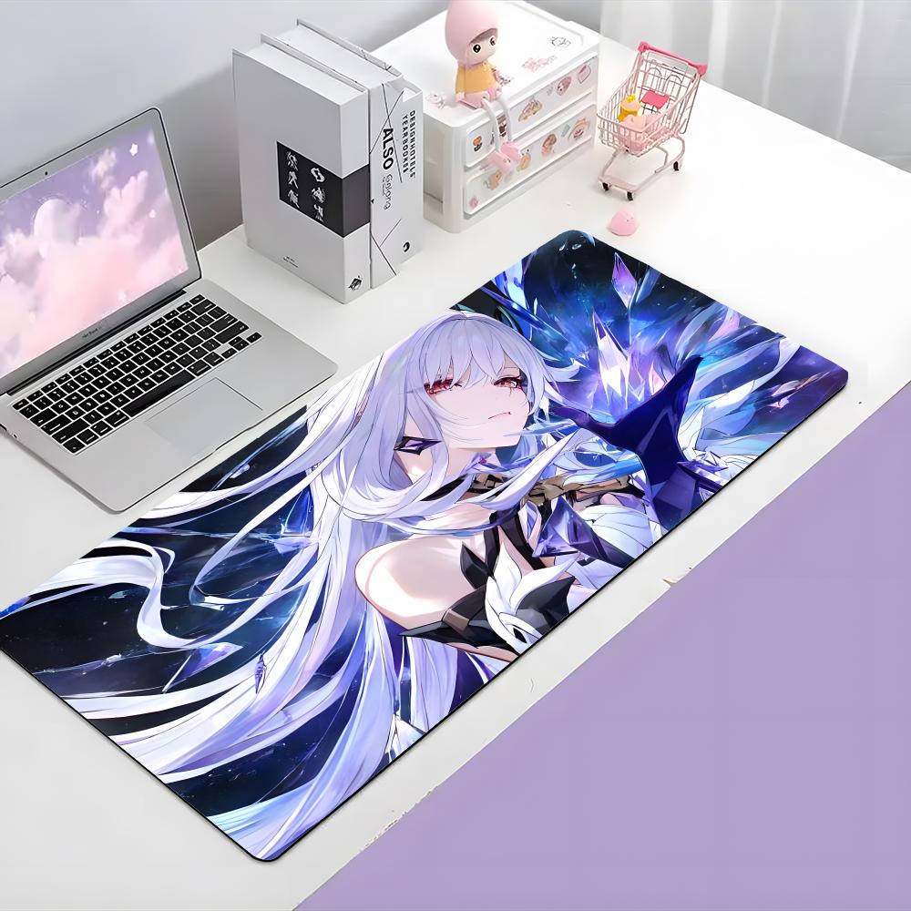 Game Character Genshin Impact Skirk Mouse Pad Large Gaming Mousepad With Thick Stitched Edge NonSlip Desk Mat