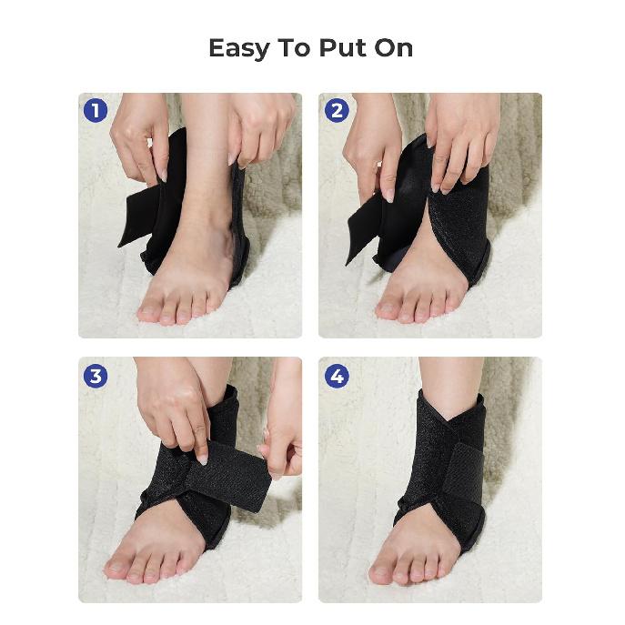 Koonie Ankle Ice Pack Wrap for Swelling, Plantar Fasciitis, Planters Facetious Relief, Reusable Ankle Brace Ice Pack, Cold Therapy Sock Compression