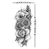 1 Sheet Flower Snake Temporary Tattoos For Women Girls Black Peony Rose Flora Sexy Tattoo Sticker Waterproof Self Adhesive Arm