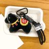 Lightweight Portable Keychain Chinese Characters Embroidery Horse Shape Keychain Good Luck Blessings Car Key Chain Bag Pendant