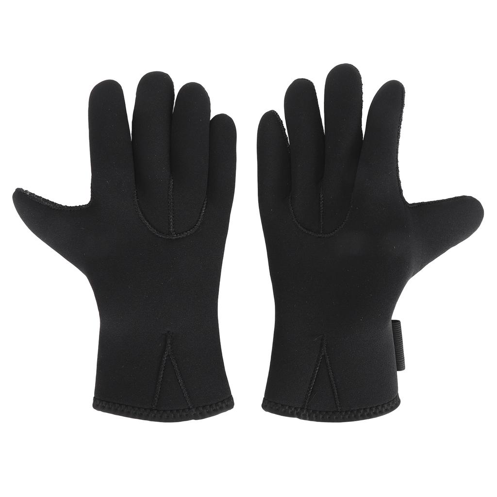 1 Pair Black Diving Gloves Scratch Proof Abrasion Resistant Neoprene Underwater Swimming Gloves for Snorkeling Fishing