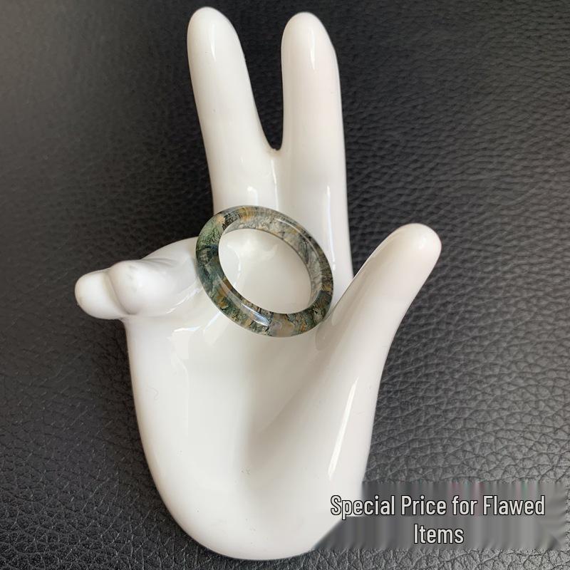 TXY50 Artistic Wildflower Agate Ring