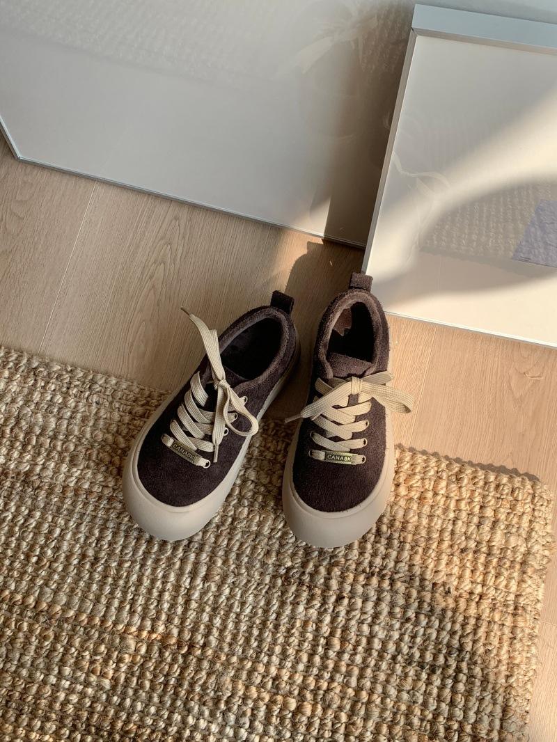 

Ugly cute big head bread shoes women s 2025 autumn new thick-soled heightening versatile matte leather casual sports shoes 39 темно-коричневого кольору