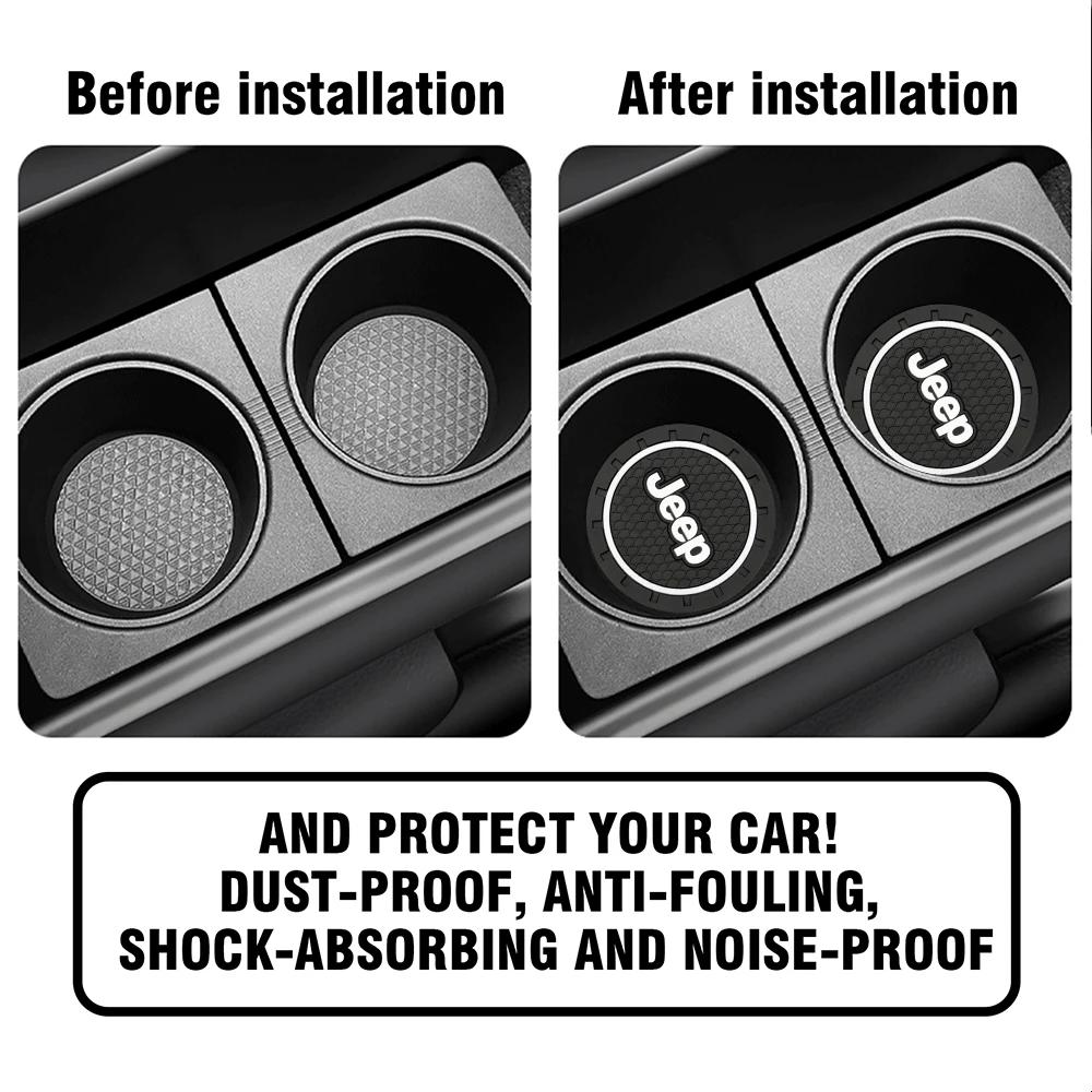 Dla Jeep 1/2 szt. Silikonowy Podstawka pod Kubek Samochodowy Butelka Antypoślizgowa Mata Antypoślizgowa Dla Jeep JK Patriot Liberty Renegade Hawk C