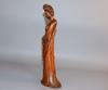 Chinese Antique Boxwood Carved Beautiful Woman Statue Sculpture Home Decor Art