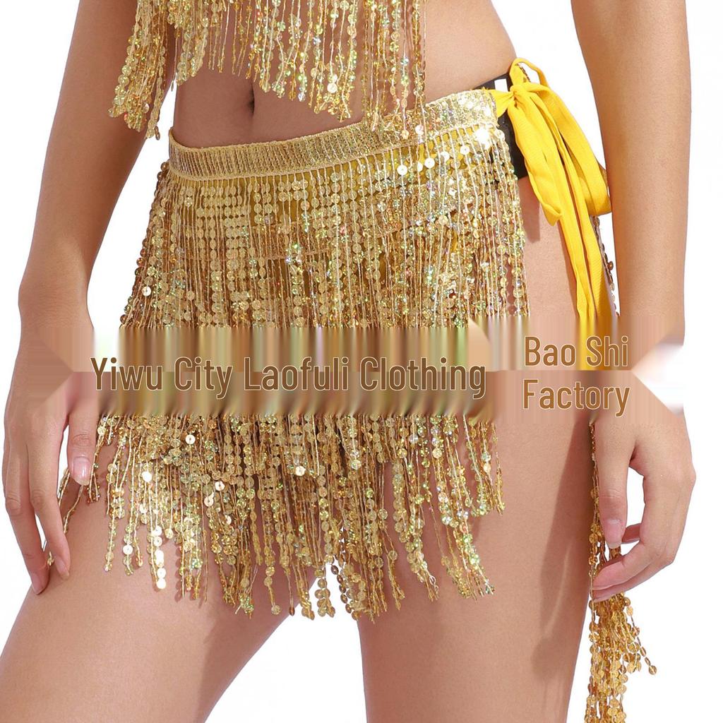 Bohemian Sequin Tassel Hip Scarf & Mini Skirt for Belly Dance