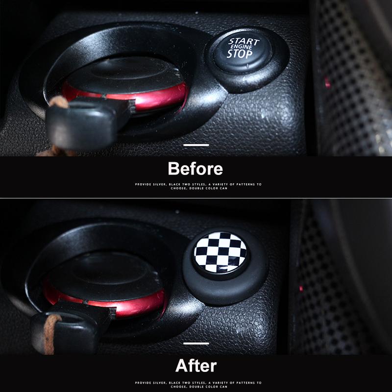 Auto Styling Innen Zündung Start-Taste Aufkleber Für Mini Cooper Countryman Clubman R55 R56 R57 R58 R59 R60 R61