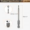 1/3/5pcs Torx Head Screwdriver Bit 1/4" Hex Shank Magnetic No Hole Tip Tamper Proof 6 Point Star S2 Steel Screw Driver Drill Bit