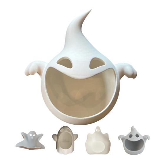 Spøkelsesgodteriskål Skummel serveringsbrett for snacks Ost Frukt Kreativt plastfat Skål Halloween-festrekvisitter