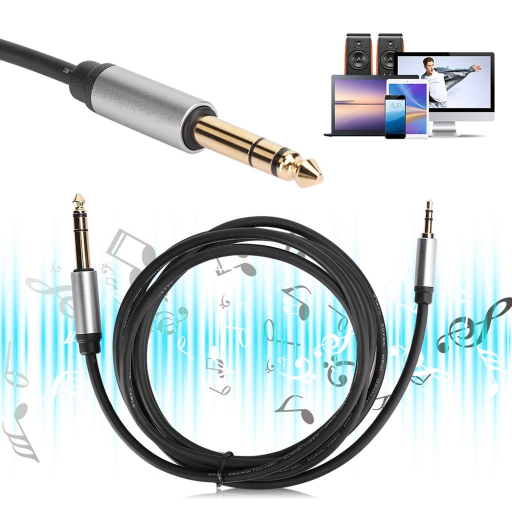3.5MM to 6.5MM Adapter Cable Male to Male HiFi Sound Quality Connection Line for Phone(1.8M )