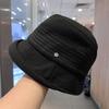 Hepburn Style Autumn and Winter Korean Version of Crimping Contrasting Color Fisherman Hat Children Elegant Foreign Style Good-looking Wool Woolen T