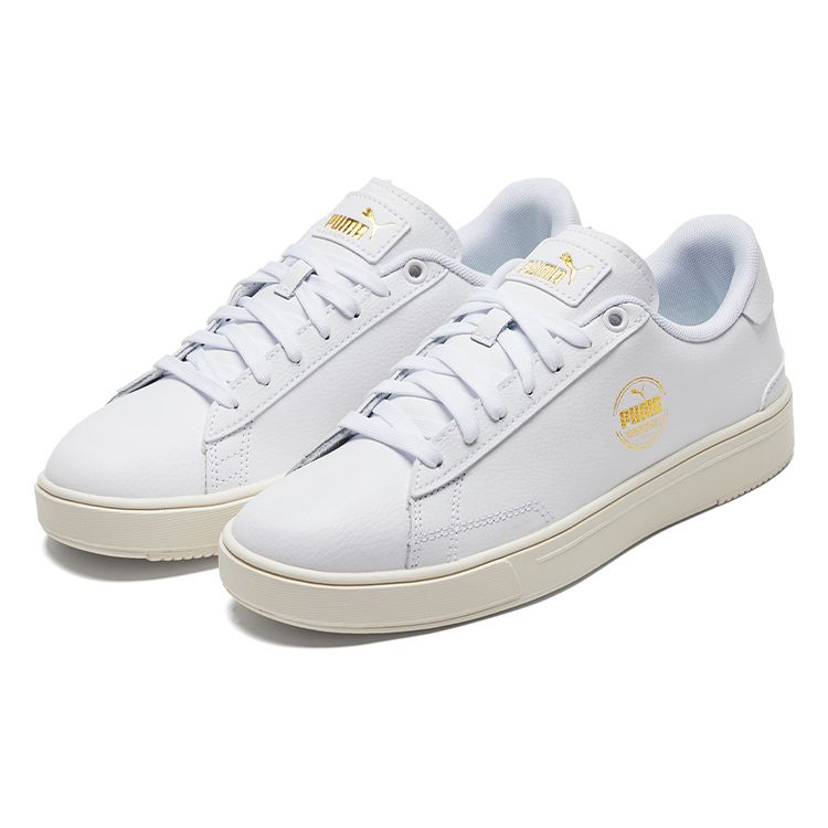 Puma Serve Pro 1948 White Team Gold Unisex Sneakers Whisper-White 383879-01