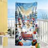 Soccer Fun Blue Brown Customizable Name Beach Towel High Absorbency & Quick-Dry Suitable for Sports Travel Swimming Yoga Bathroom Beach And Pool