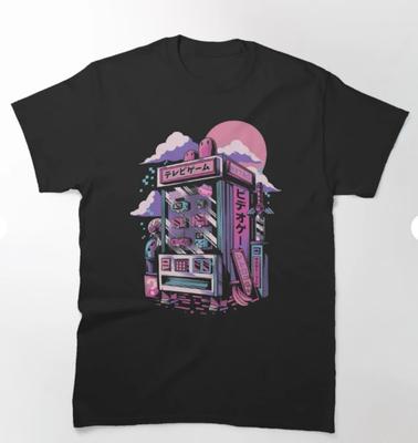 Retro Gaming Machine Classic T-Shirt Men's Clothing American Vintage High Street Summer Essential Explosive09149