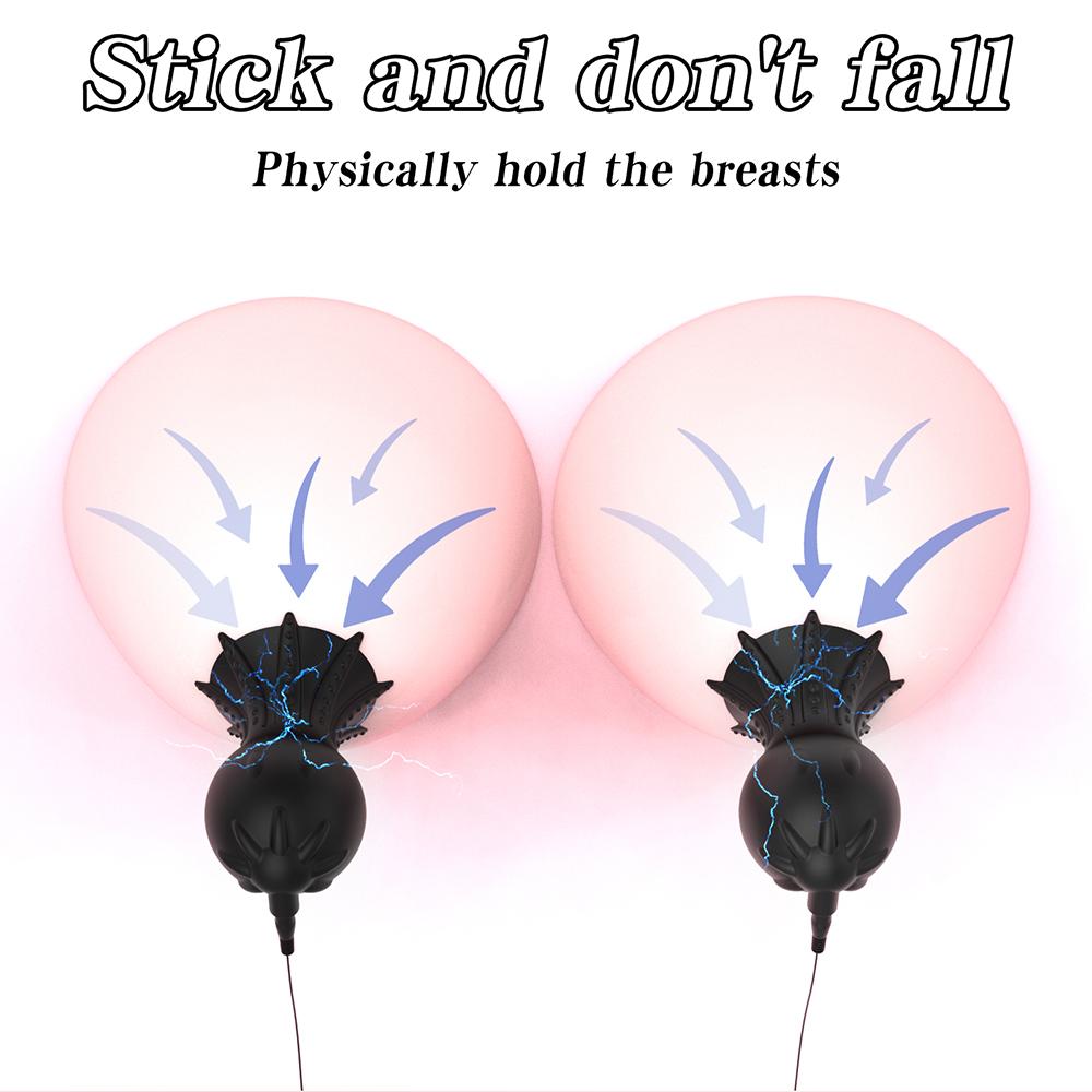 Wearable Electric Shocker Nipple Sucker Nipple Clamps Labia Clitoris Clips Breast Clit Masturbator Adult Games Sex Toys for Women Men SM Masturbator
