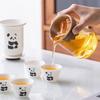 Anti Heat Hand Grip Panda Tea Set Cartoon Chinese Congou Tea Set Ceramic Teapot  Travel Tourism