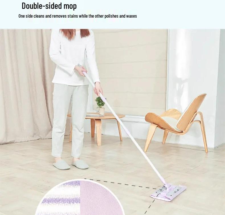 Miao Jie Washable Clip-on Flat Mop Head for Wood Floors
