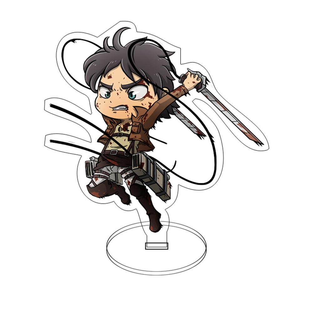 Charm Anime Fans Gifts HD Figure Attack on Titan Alan Yeager Hanji Zoe Acrylic Stand Model Desktop Decoration Series 15cm