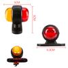 2PCS Truck Side Marker Lights Outline Lamp 12V 24V Side Light Red Amber Signal Indicator Light Trailer Van Bus Caravan Boat