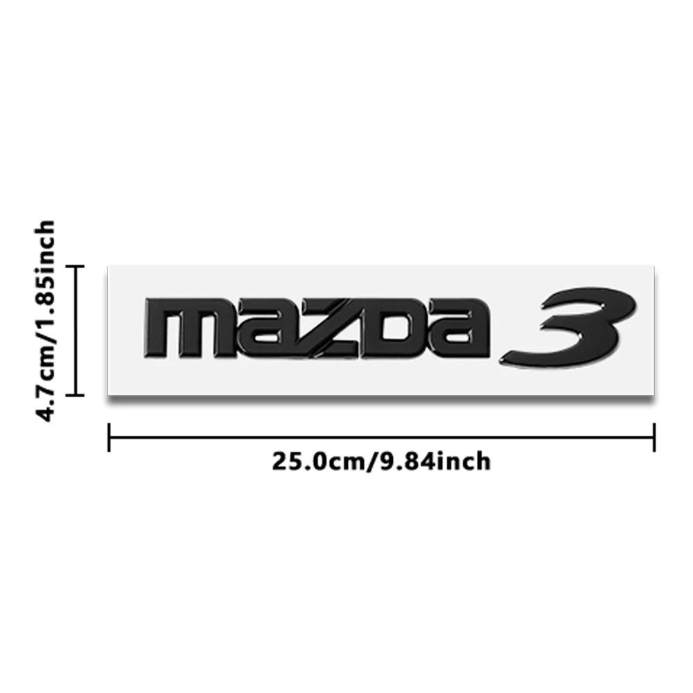 1PCS Car ABS Letter Logo Sticker Body Trunk Decoration Sticker Accessories For Mazda 3 5 6 7 Axela CX-5 CX-3 CX-4 Atenza Demio h6