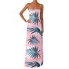 Women's Off-the-shoulder Sexy Silky Floral Print Long Dress Dress