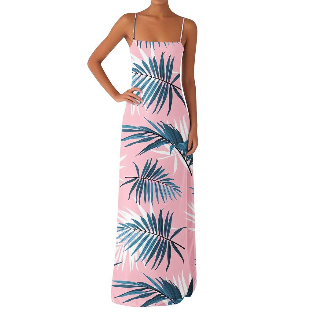 Women's Off-the-shoulder Sexy Silky Floral Print Long Dress Dress