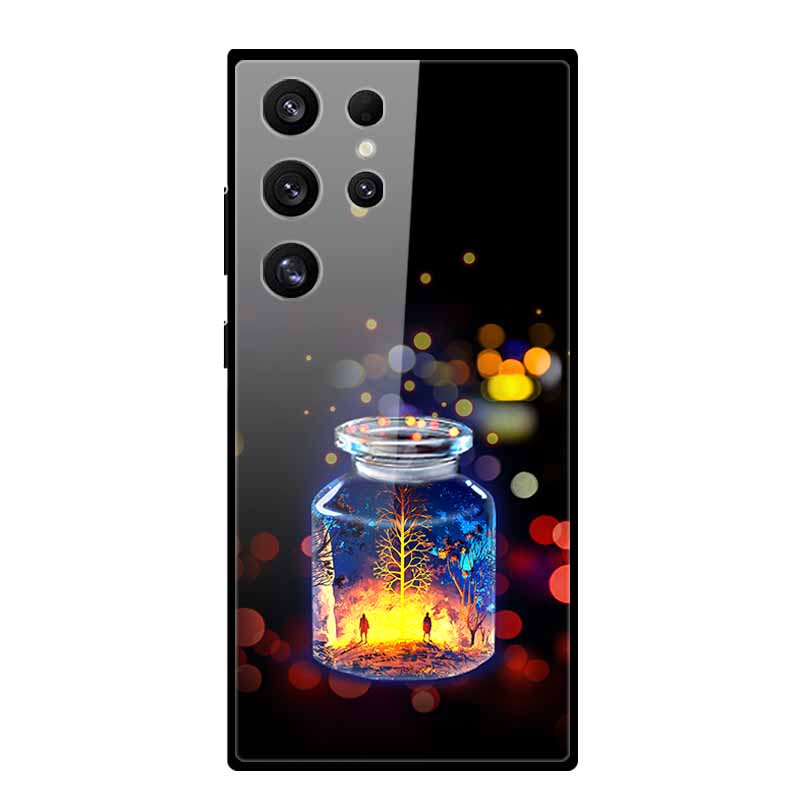 For Samsung Galaxy S25 Ultra Case S25Plus Luxury Tempered Glass Hard Back Cover for Galaxy S24Ultra 5G Phone Cases Fundas S 25