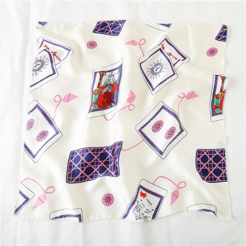 Small Silk Scarf Leopard Print Polka Dot Small Square Scarf Women'S Decorative Scarf Autumn And Winter Scarf Headscarf Headband Wrist Chic Wind