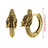 Hot Antique Dragon Hoop Earrings Metal Color Bold Men Earrings Personality Animal Hip Hop Ear Buckles Punk