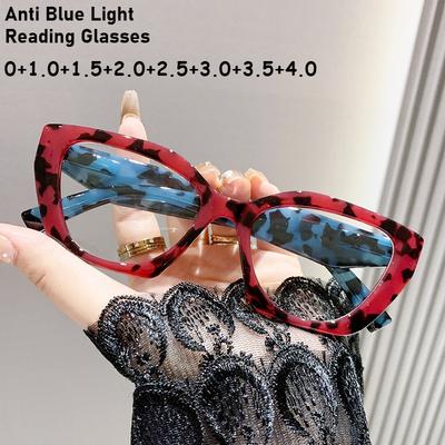 Neu in Cat Eye Optische Brillen Damen Myopie Korrektionsbrillen Weitsicht Lesebrillen Anti Blaulicht Computer Brillen