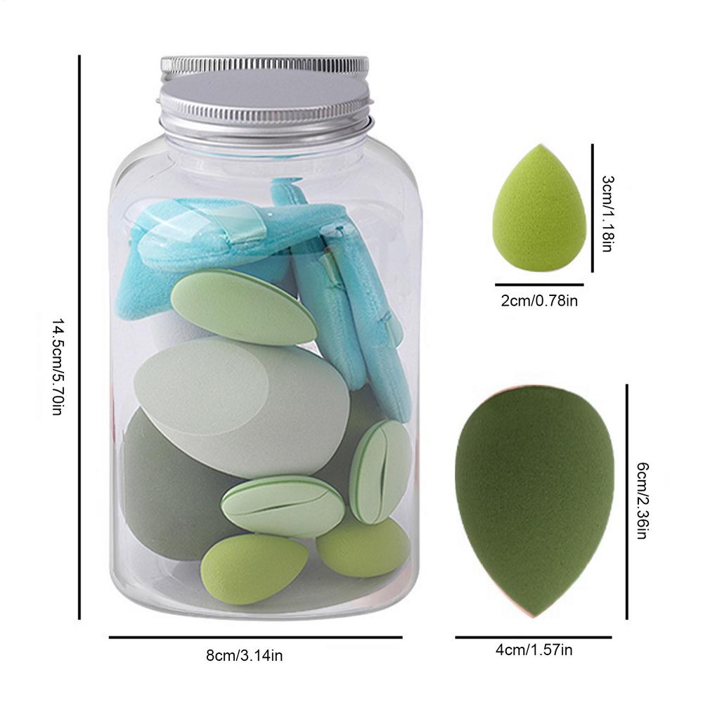 14pcs/set Mini Make Up Sponges Makeup Sponge Cosmetic Soft Beauty Sponge Powder Puff Long Lasting Beauty Sponge Wet Dry Use