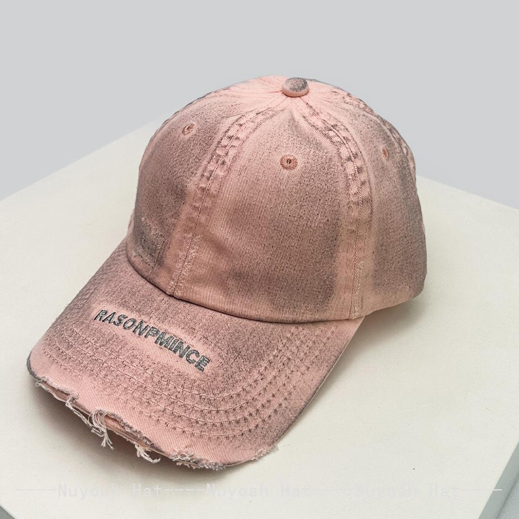 New Men Women Distress Broken Style Embroidered Letters Baseball Hats Sunshade Retro Versatile Street Peaked Caps Fashion Ins