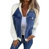 Podzim Zima Ženy Bunda Barevně ladící Kapsy na zip Cardigan Dlouhé rukávy Patchwork Raglánový límec na ramenou Límec na běžné denní nošení Kabát