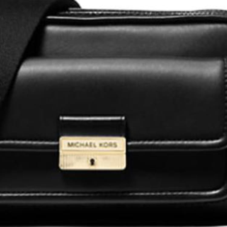 MICHAEL KORS Bradshaw Leather Shoulder Bag, Crossbody Bag Mini Women's Black 35R5G2BC0L-BLACK