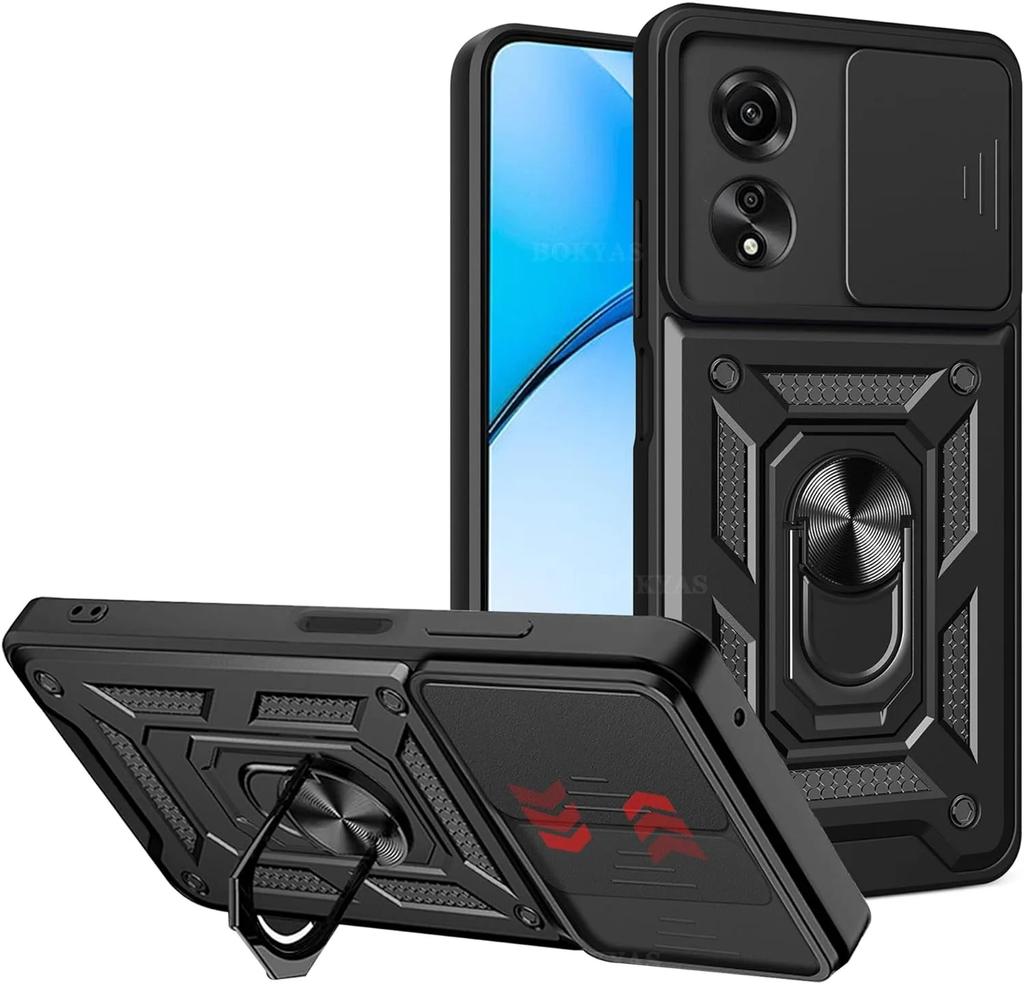 Military Armor Case For Realme C61 C63 C65 C67 4G Note 50 C55 C53 C51 Cover Lens Protection Ring Stand Holder Coque Fundas