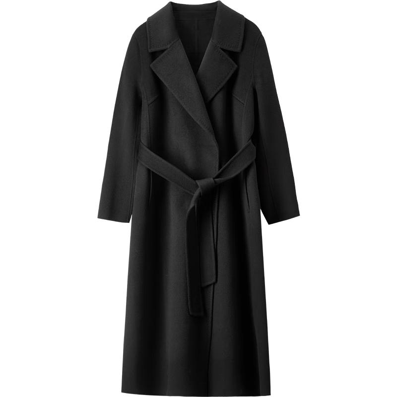 Shangdou Bila Women's 100% Wool Double-Faced Long Coat