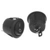 2 Pcs 2 Pin 2 Gears Switch SPST Toggle Switch Black Round Rocker Switch