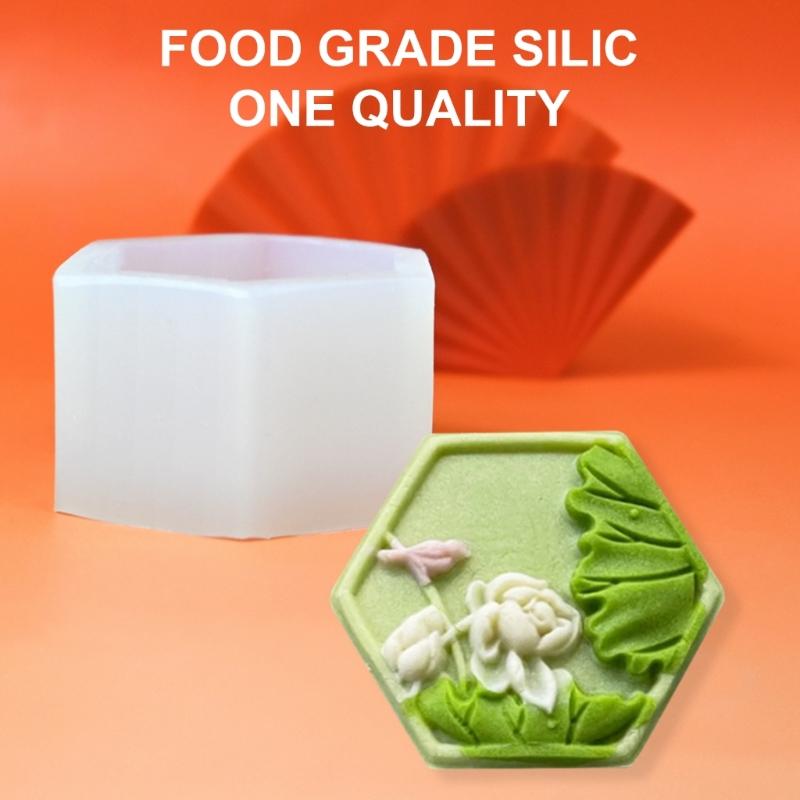 Octagonal Moon Flower Silicone Molds Fondants Chocolate Molds Mousses Cake Decorating Tool Candle Soap Molds Easily Clean