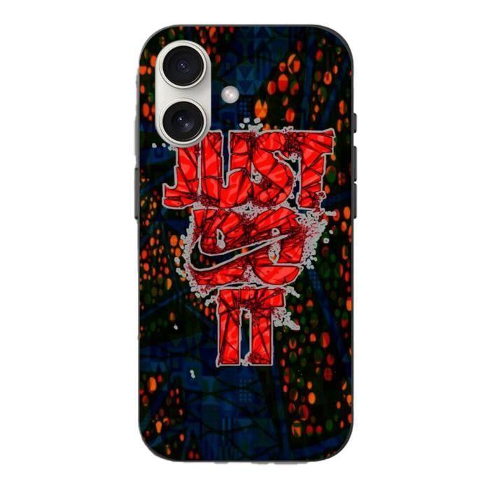 Hülle - Nike - Iphone 16 - Rot - Just do it - Flexibel rot