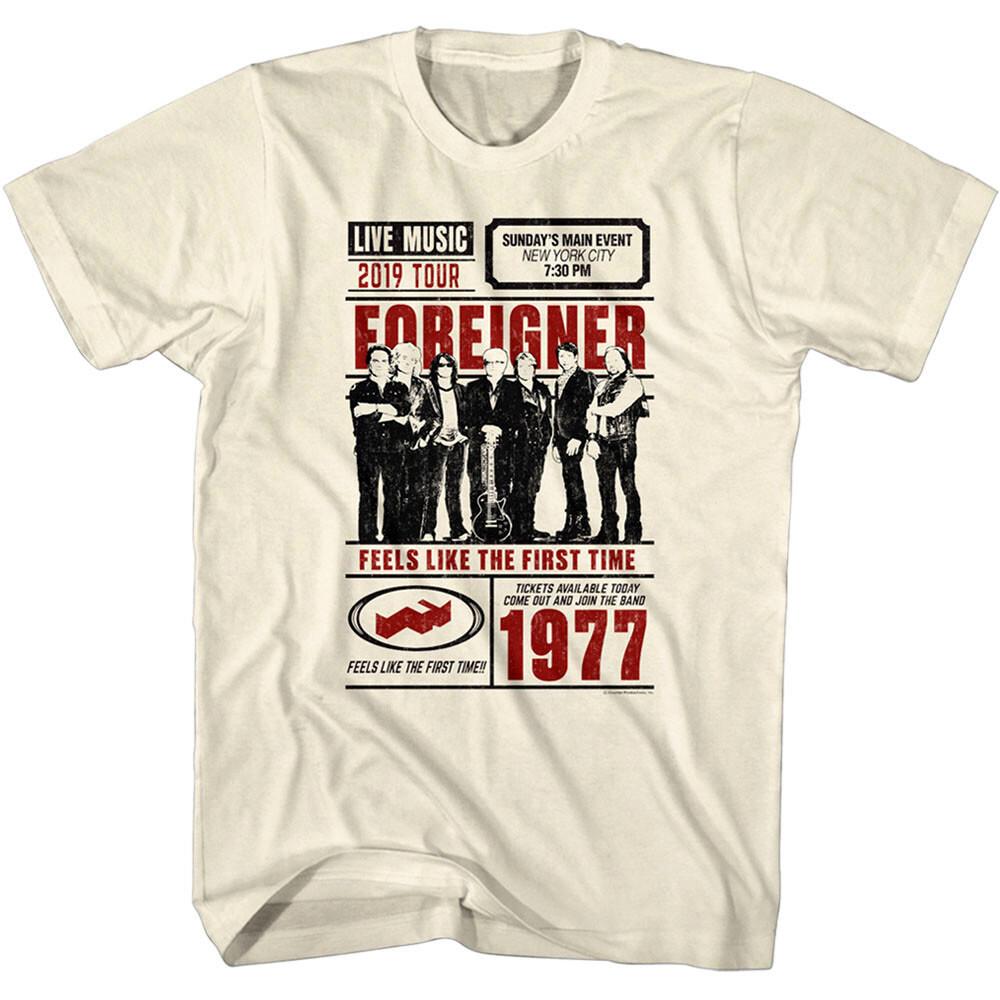Foreigner Feels Like the First Time Tour Men T Shirt Rock Band Concert Merch XXXXL
