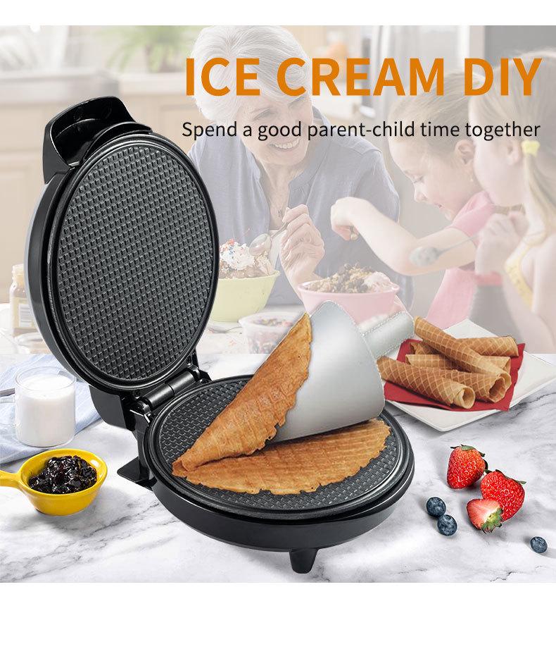 Electric Breakfast Crepe and Egg Roll Maker with Spring Roll & Ice Cream Skin Functions