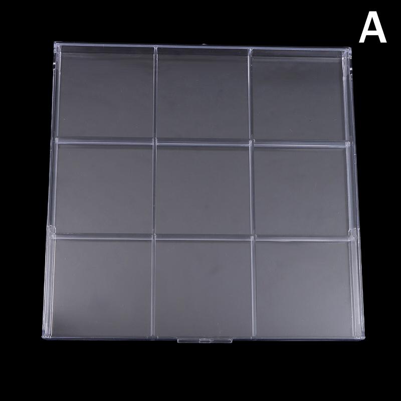 

1Pc Clear 9 Compartments Acrylic Storage Case Or 10 Mini Brackets For Badge Display Stand Nail Art Crafts And Diy Accessories Box