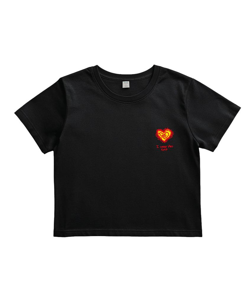 ONEHUNDREDPERCENT FOR WOMAN Ohpxharmonia Heart Fluttering Woman Crop Short Sleeve Tee P