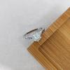 925 Sterling Silver Moissanite Six-Prong Women's Twin Flower Ring