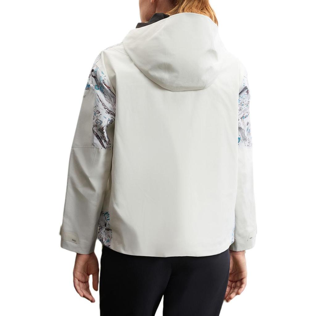 FILA Fashion Loose Hooded Jacket Women jackets Snow-White A11W517719FWT