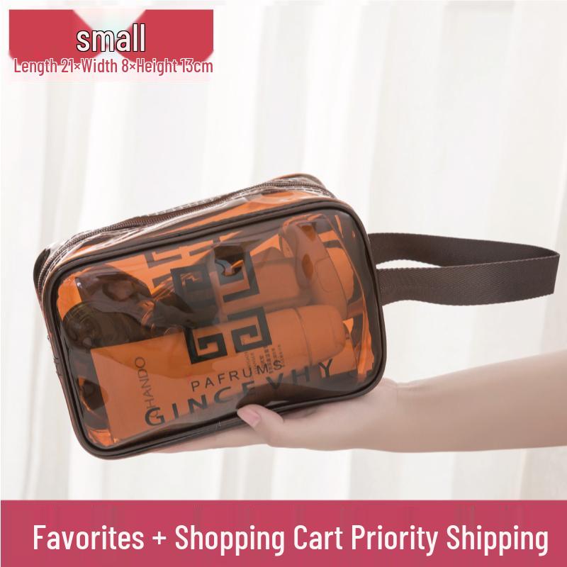 Transparent Waterproof Cosmetic Bag - Large Capacity Travel Toiletry Organizer for Women